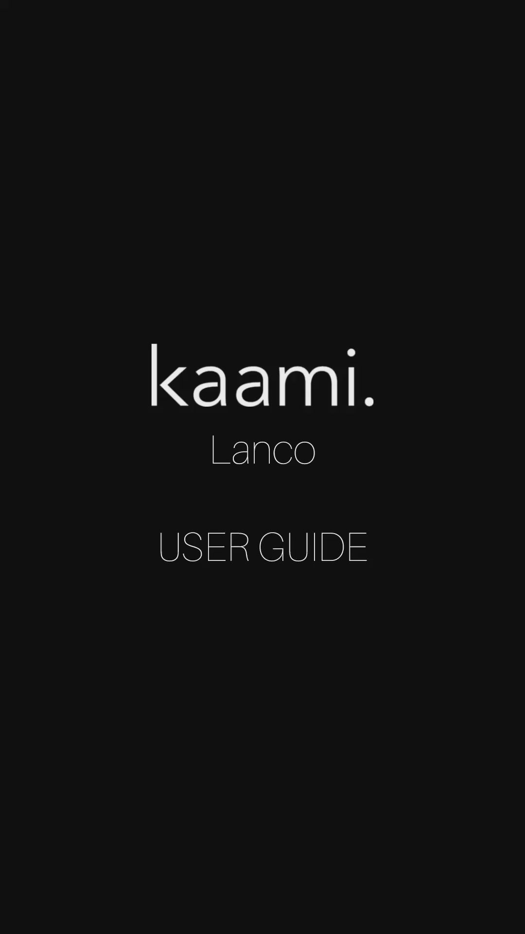 Video laden: kaami. Lanco User-Guide